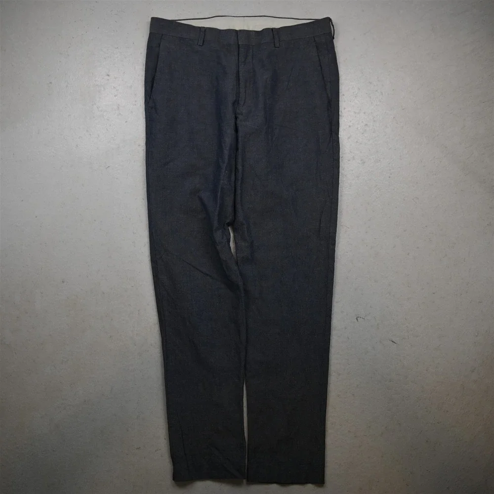 JCrew 31x32 Blue Linen Chambray AU429 Ludlow Slim Mens Pants